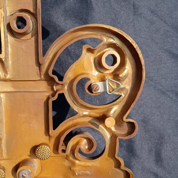 HOMCO Candelabra Gold 3 Arm Candle Holder MCM Hollywood Regency Gothic VIntage - Picture 11 of 13